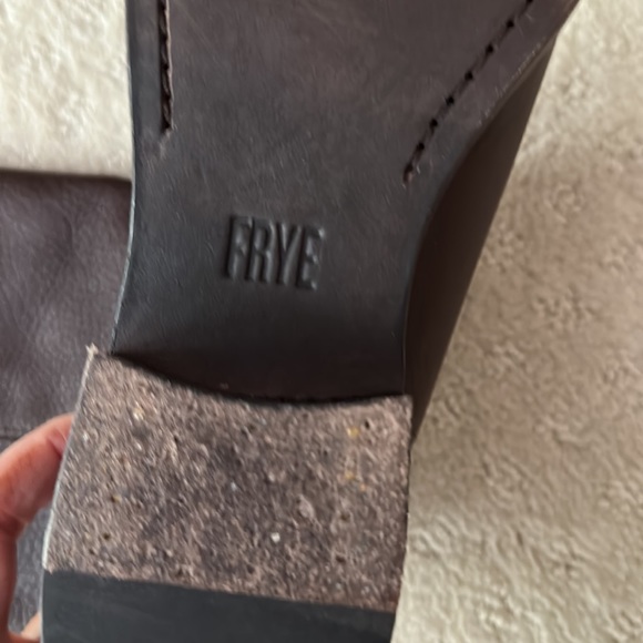 Leather FRYE Riding boots-chocolate - Picture 4 of 8